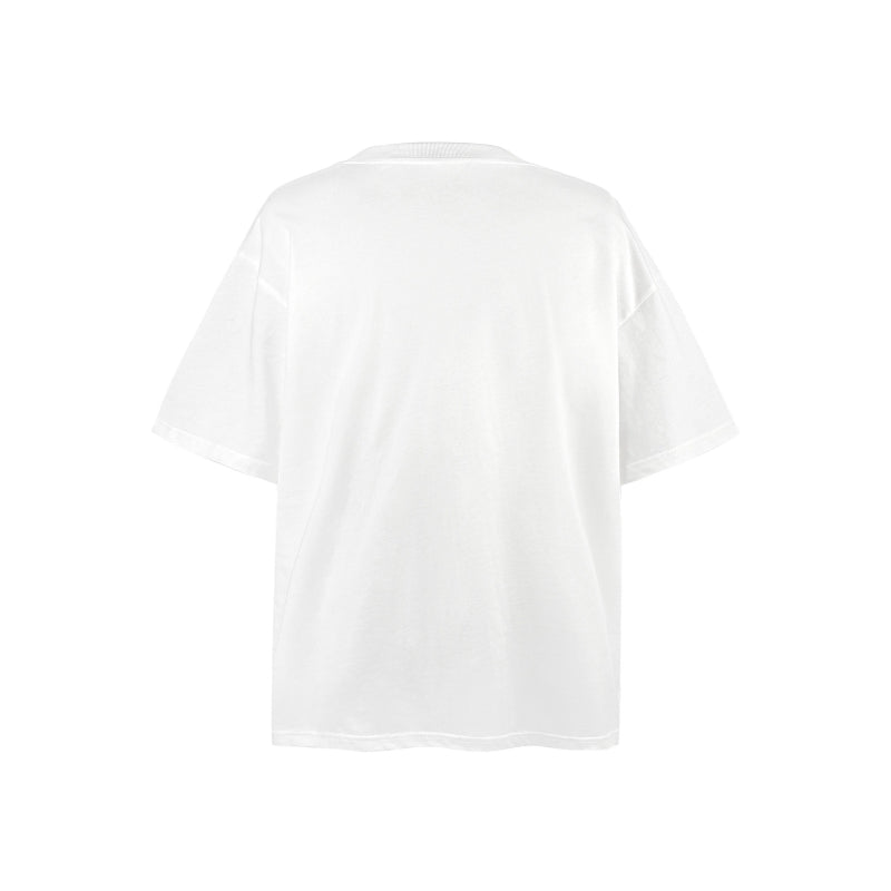 American vintage street T-shirt pure cotton retro men's and women's summer loose half sleeves