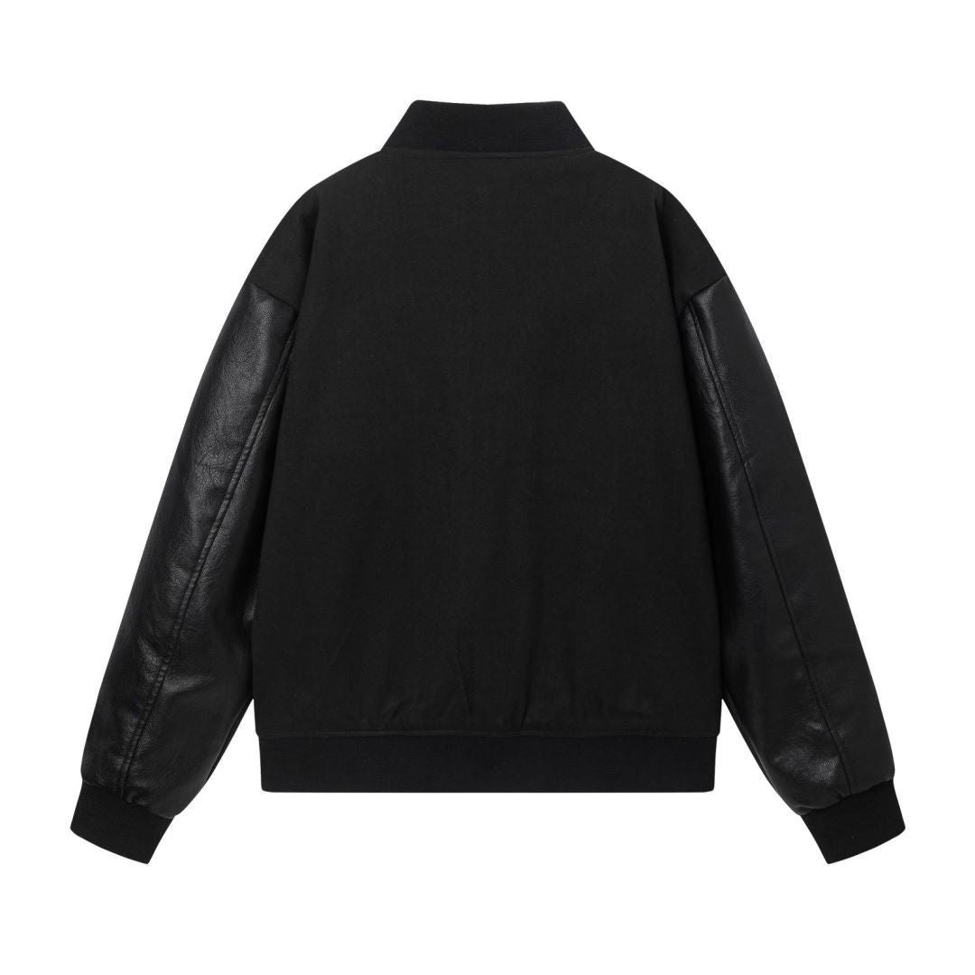 Amiri Jacket Autumn/Winter AMI Embroidered Alphabet Baseball Jacket for Men and Women