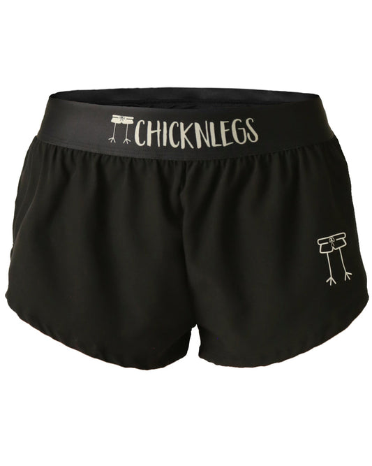 Women's Black 1.5" Split Shorts