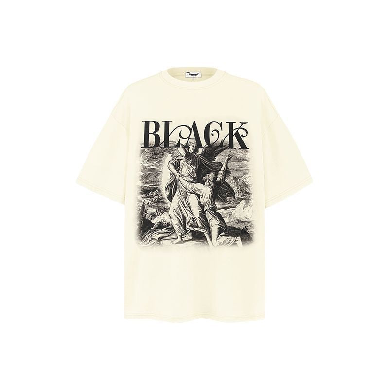 American vintage street T-shirt retro men loose