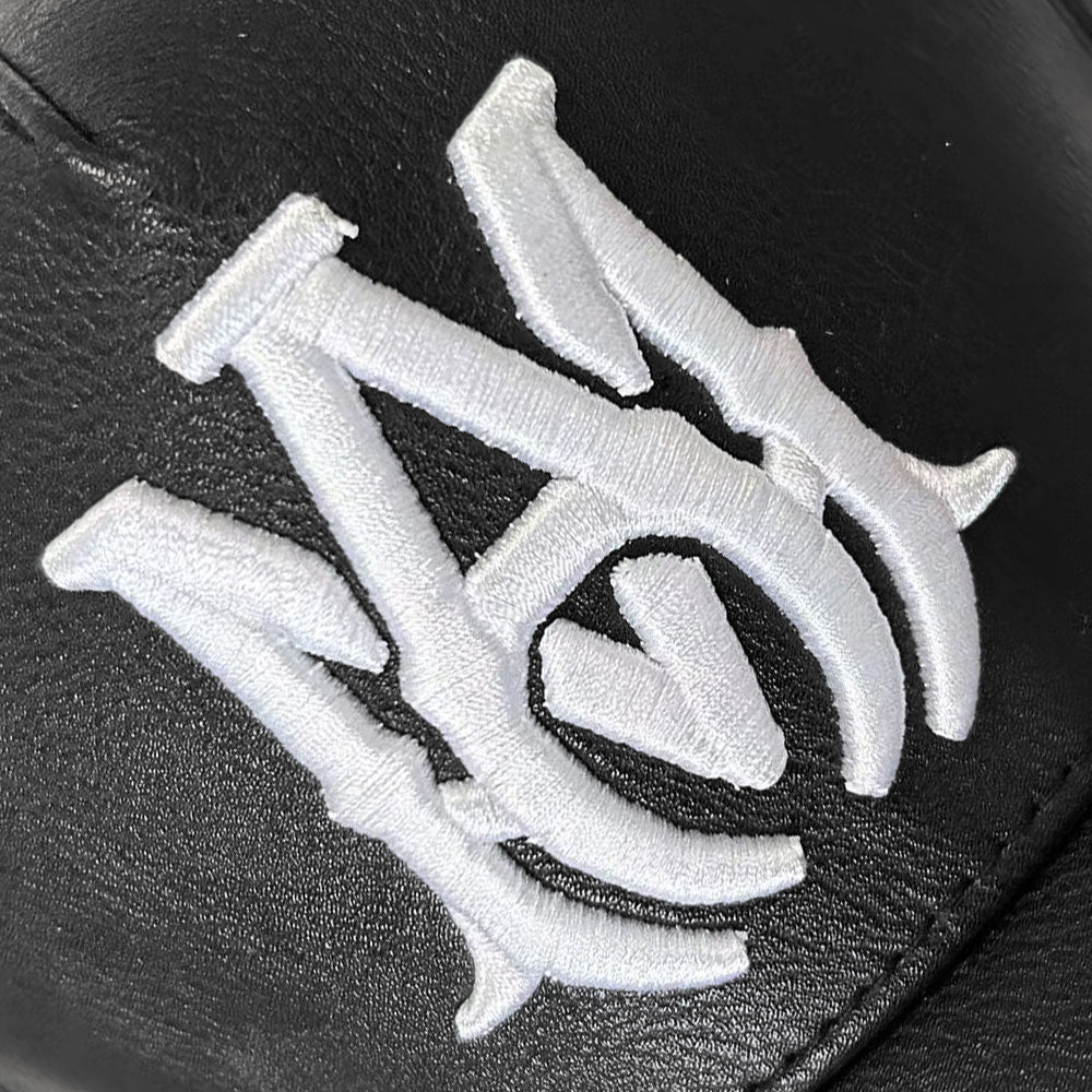 Amiri hat embroidery leather