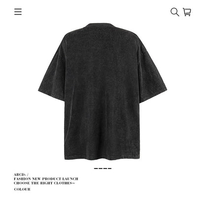American vintage street T-shirt cotton vintage men and women loose summer