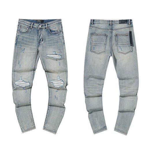 Amiri Jeans Ripped Patch Slim-Fit Stretch Slim-Fit Jeans