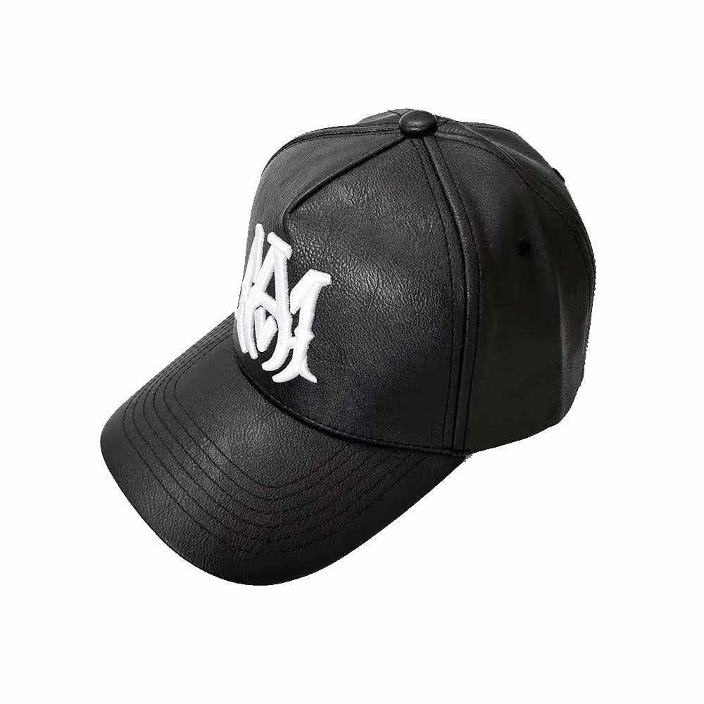 Amiri hat embroidery leather