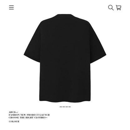 American vintage street T-shirt pure cotton retro men's and women's summer loose half sleeves