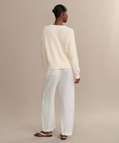 Cotton Hayes Crewneck Cardigan