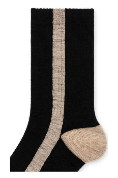 TUXEDO STRIPE ALTHLETIC WOOL CREW SOCK BY HANSEL FROM BASEL